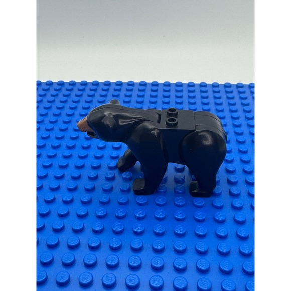 LEGO Black Bear with 2 Studs on Back with Black Nose (98295c01pb030) From 60188 - Picture 3 of 8